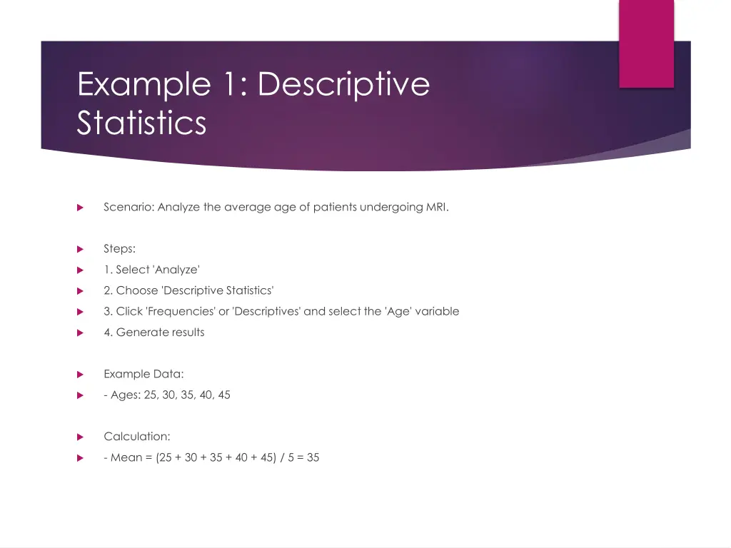 example 1 descriptive statistics