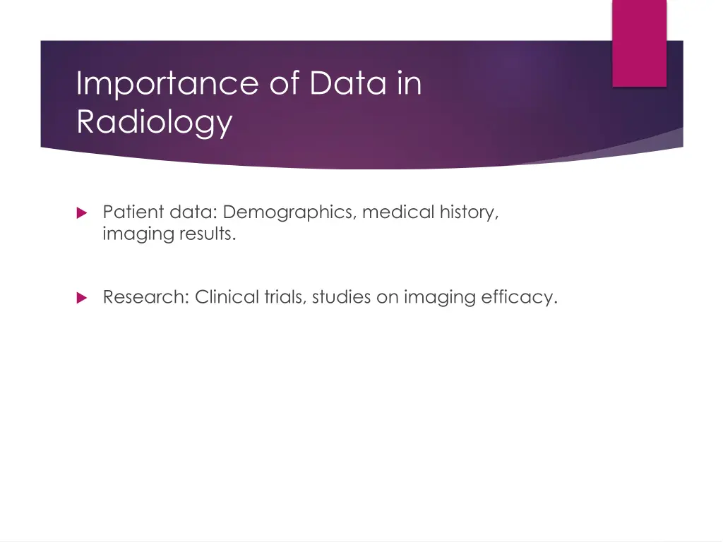 importance of data in radiology