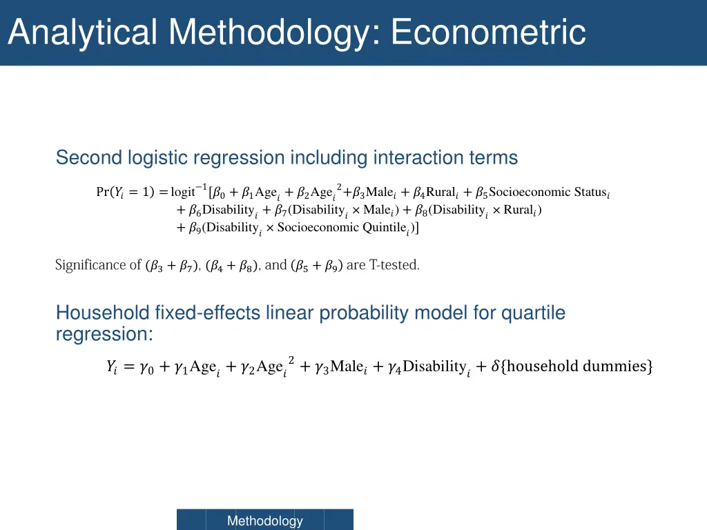 analytical methodology econometric