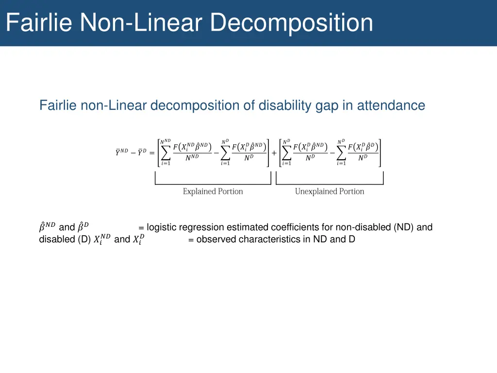 fairlie non linear decomposition
