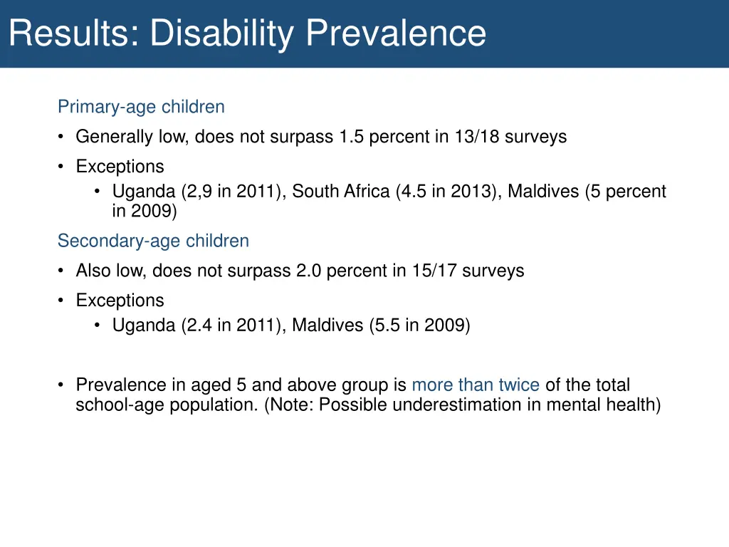 results disability prevalence