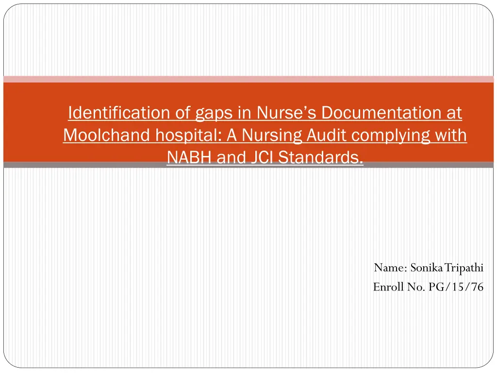 identification of gaps in nurse s documentation