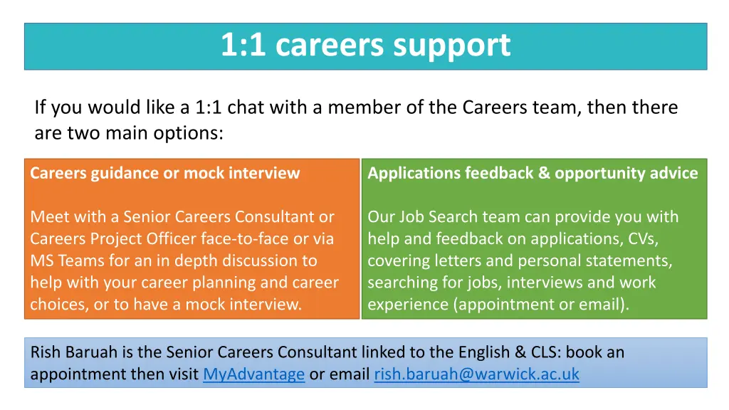1 1 careers support