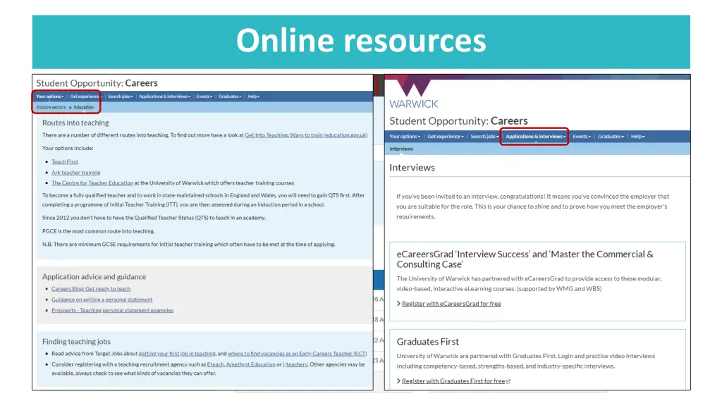 online resources