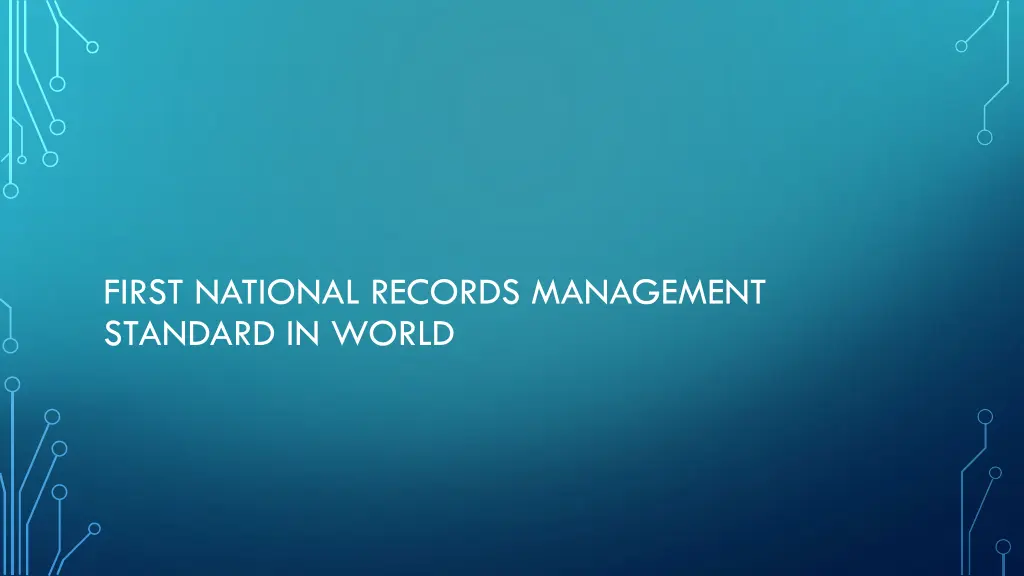 first national records management standard