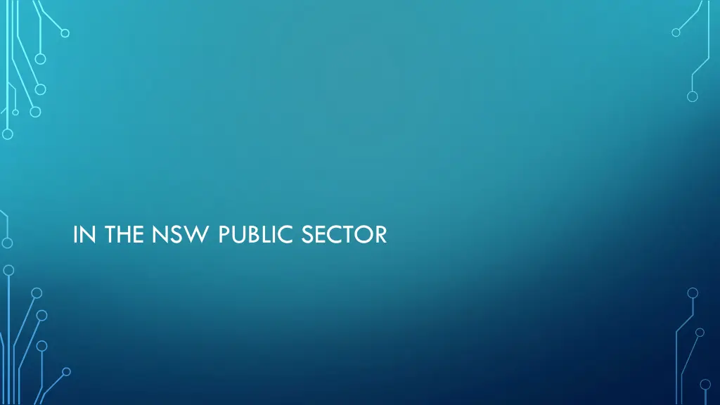 in the nsw public sector