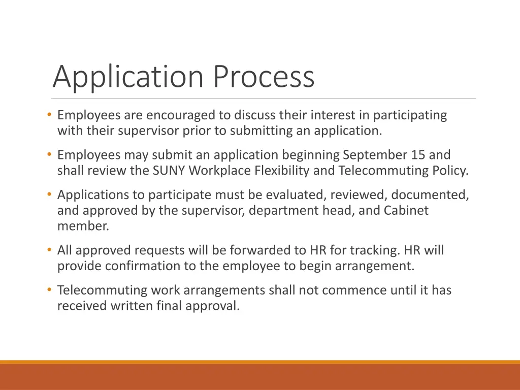 application process