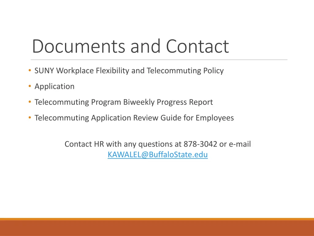 documents and contact