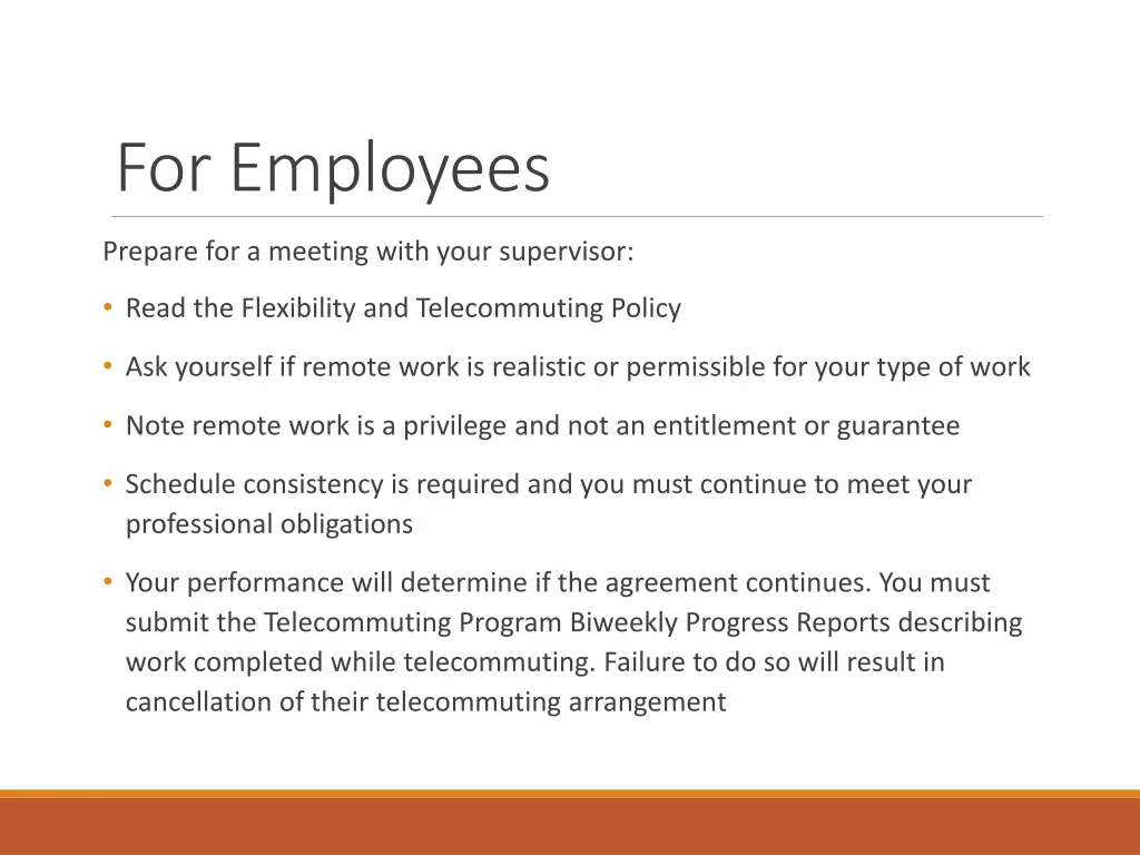 for employees