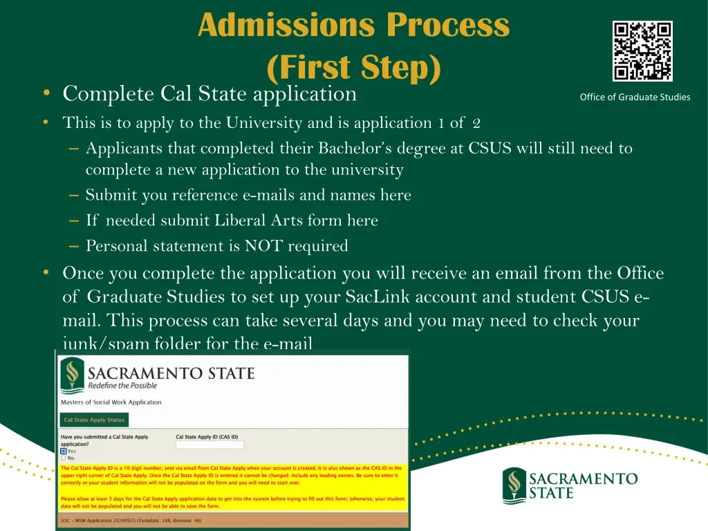 admissions process first step complete cal state