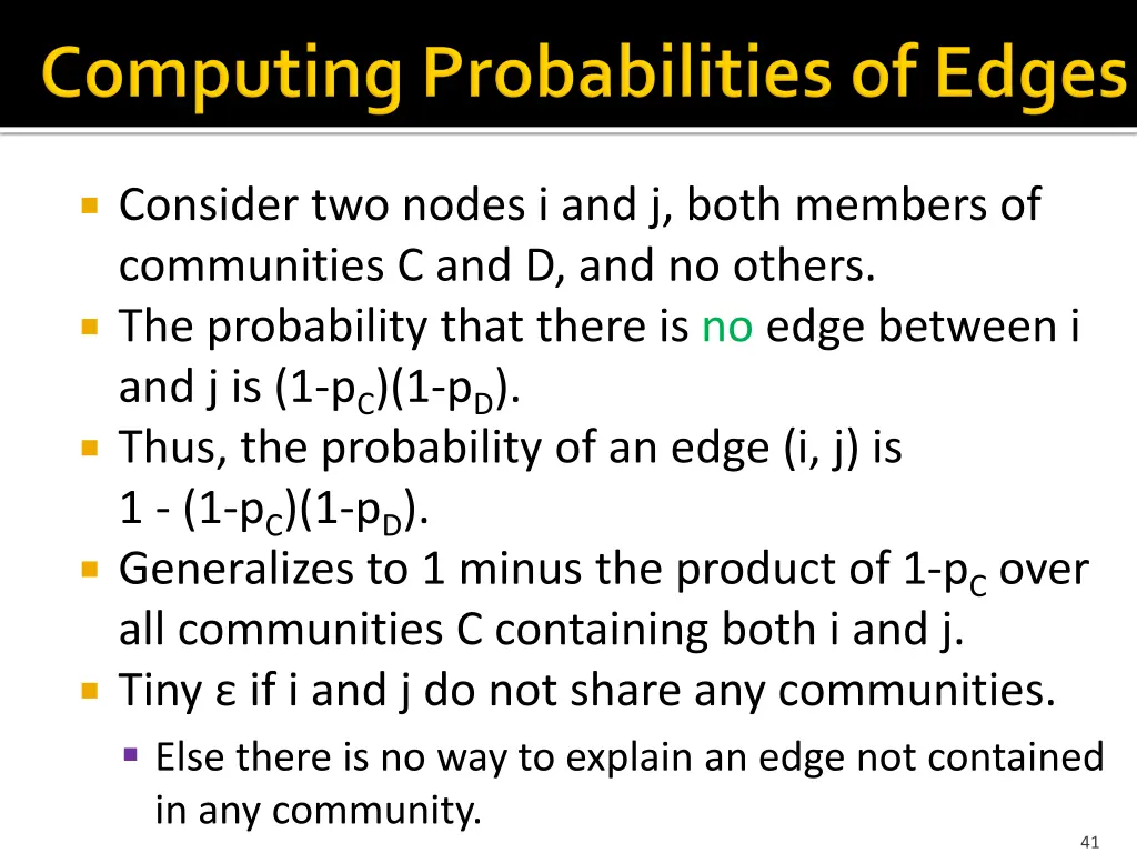 consider two nodes i and j both members