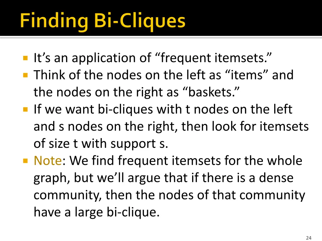 it s an application of frequent itemsets think