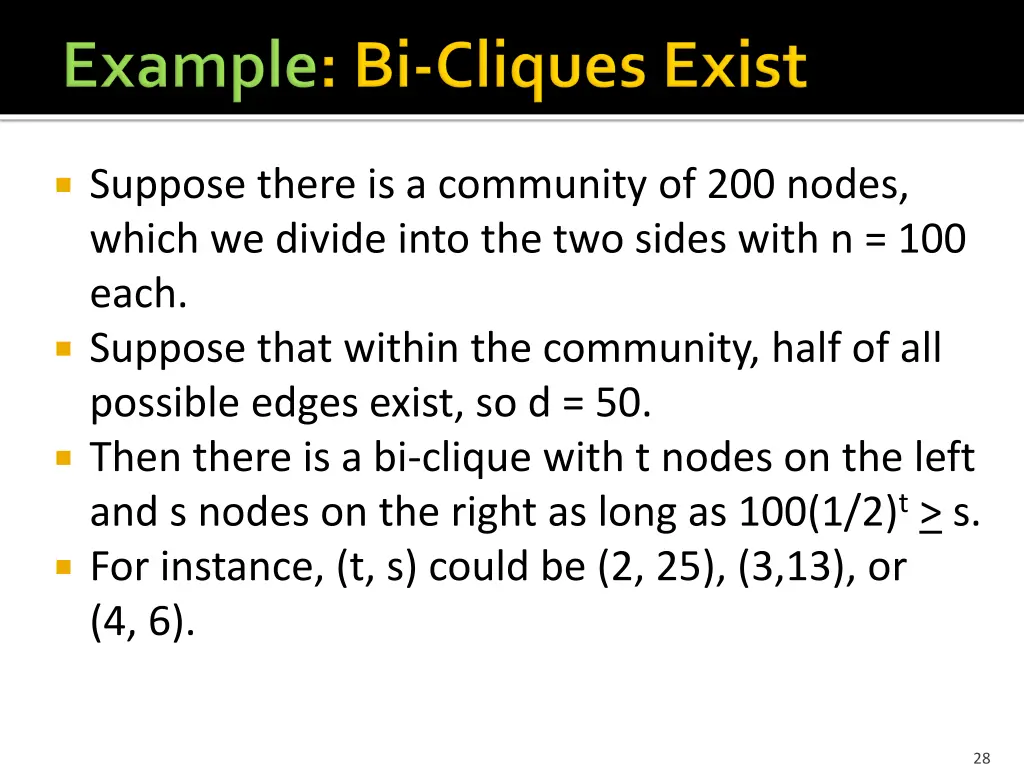 suppose there is a community of 200 nodes which