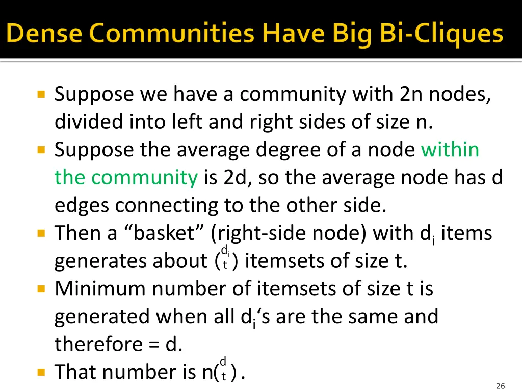 suppose we have a community with 2n nodes divided