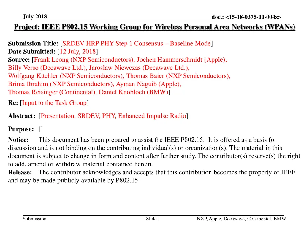 july 2018 project ieee p802 15 working group