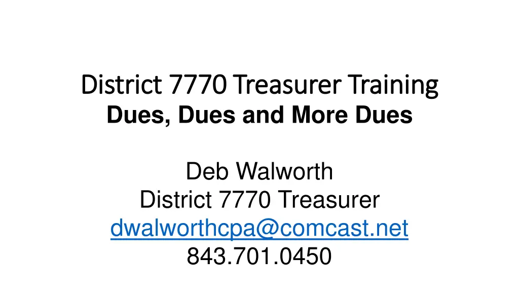 district 7770 treasurer training district 7770