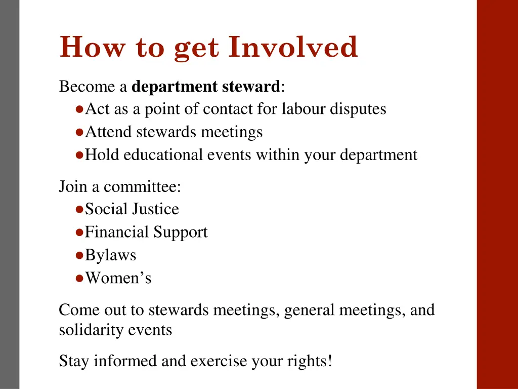 how to get involved
