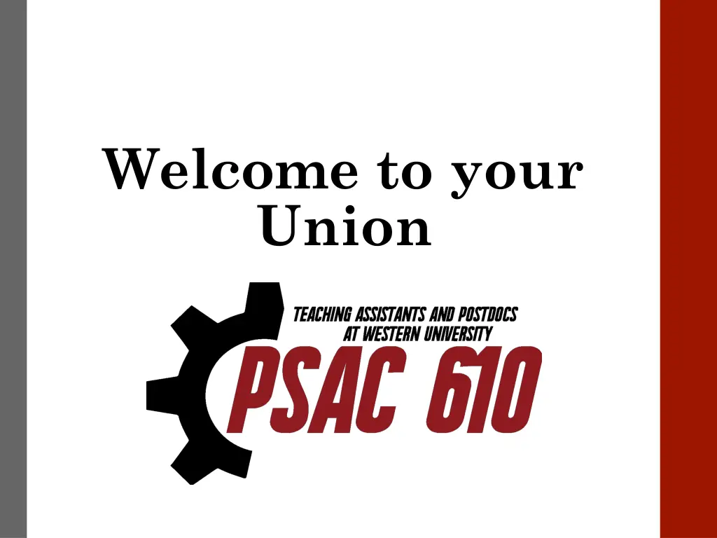 welcome to your union
