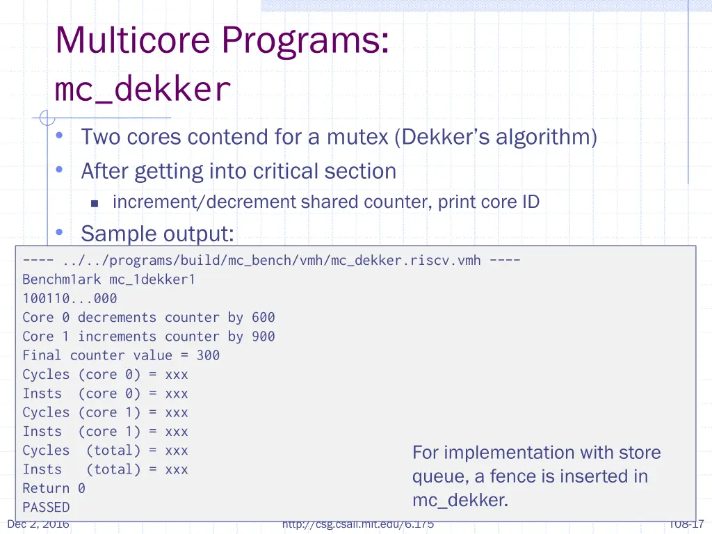 multicore programs mc dekker two cores contend