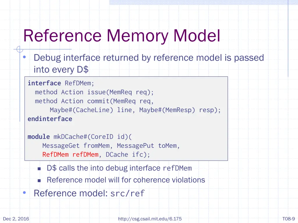 reference memory model