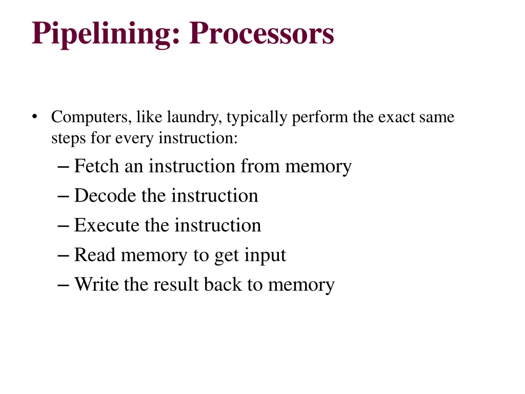 pipelining processors