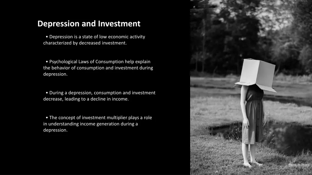 depression and investment