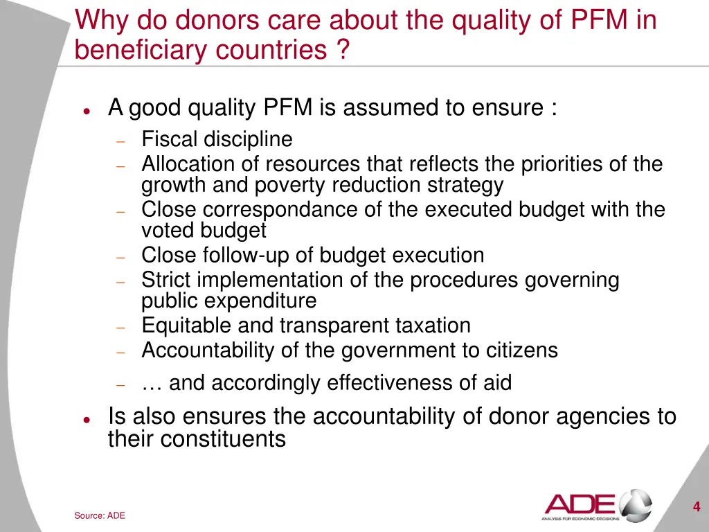 why do donors care about the quality
