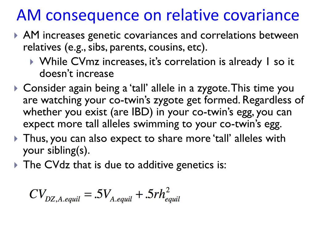 am consequence on relative covariance