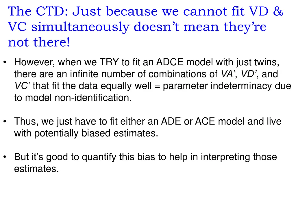 the ctd just because we cannot