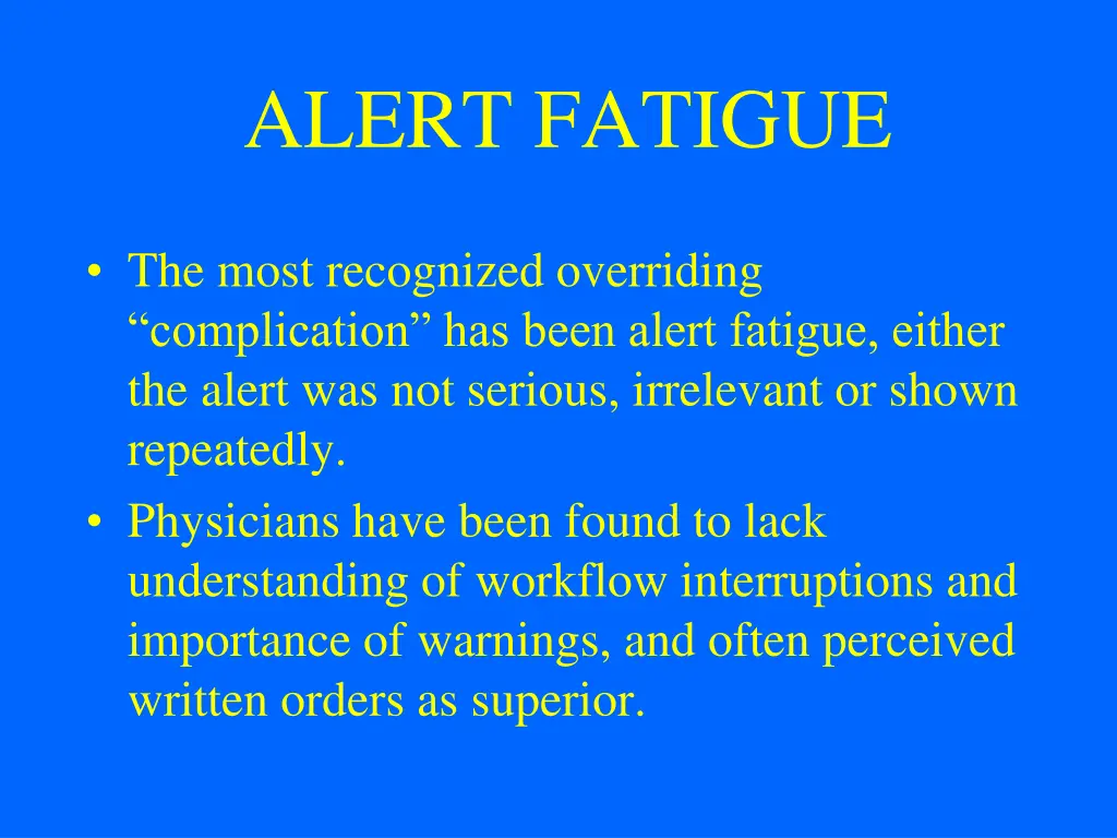 alert fatigue