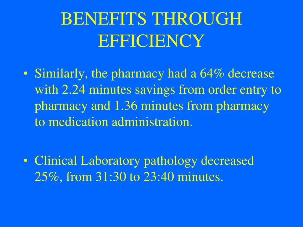 benefits through efficiency 1