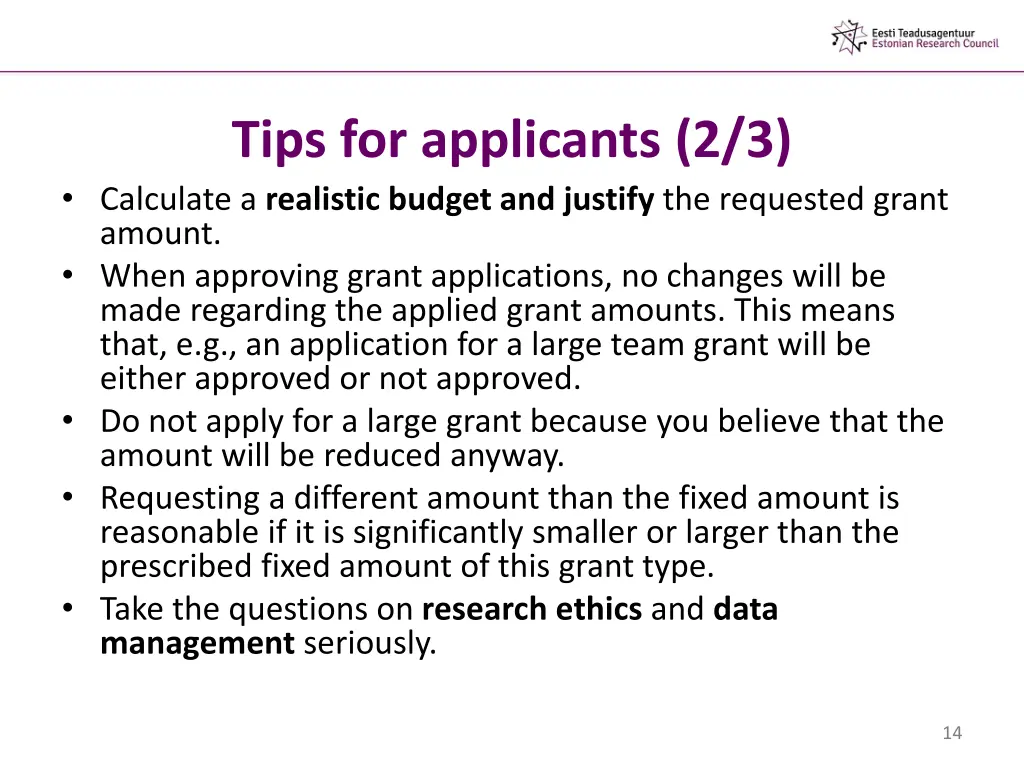 tips for applicants 2 3 calculate a realistic