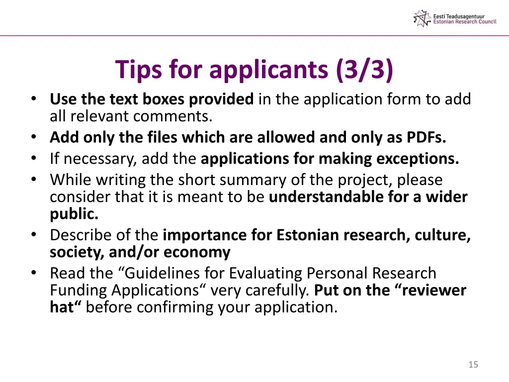 tips for applicants 3 3 use the text boxes