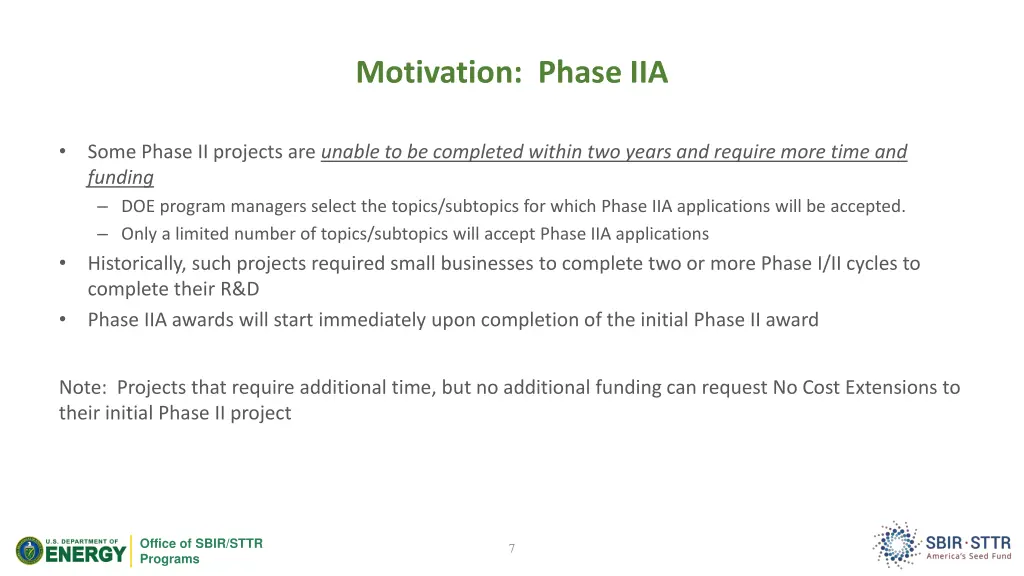 motivation phase iia