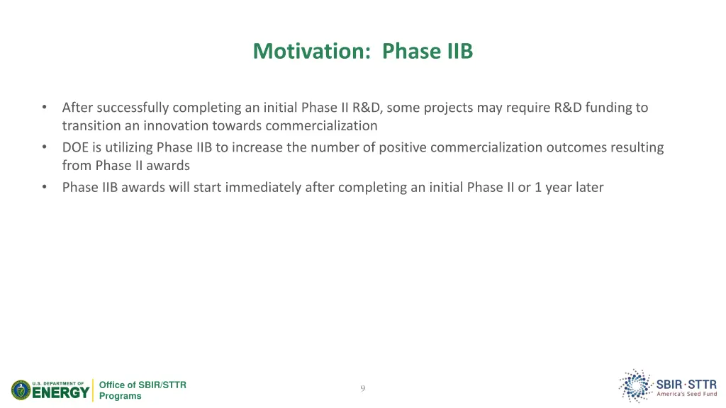 motivation phase iib