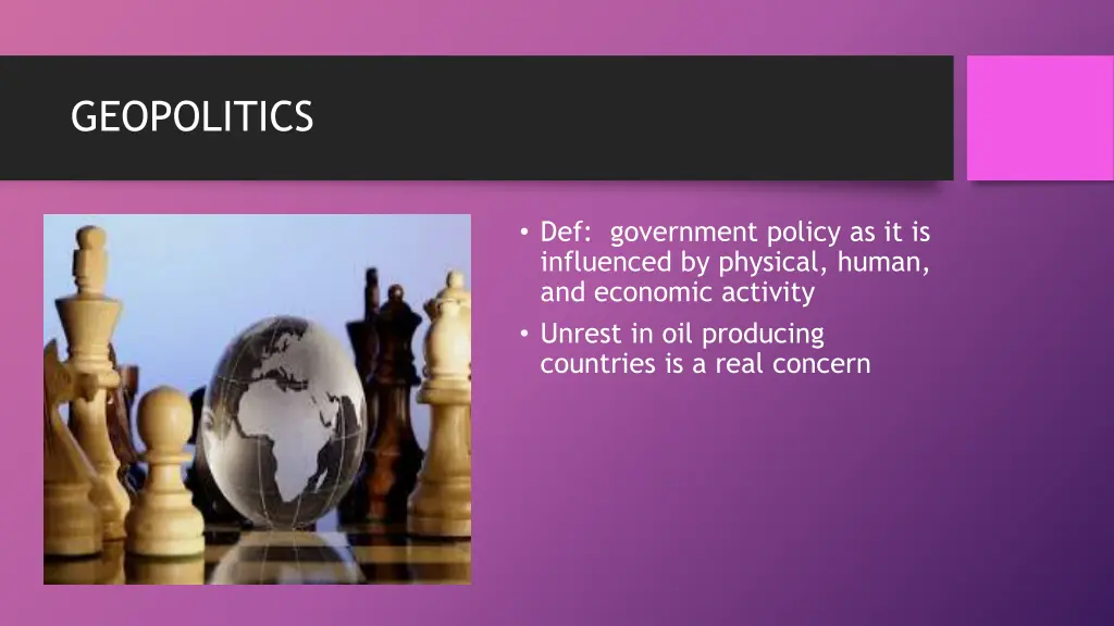 geopolitics