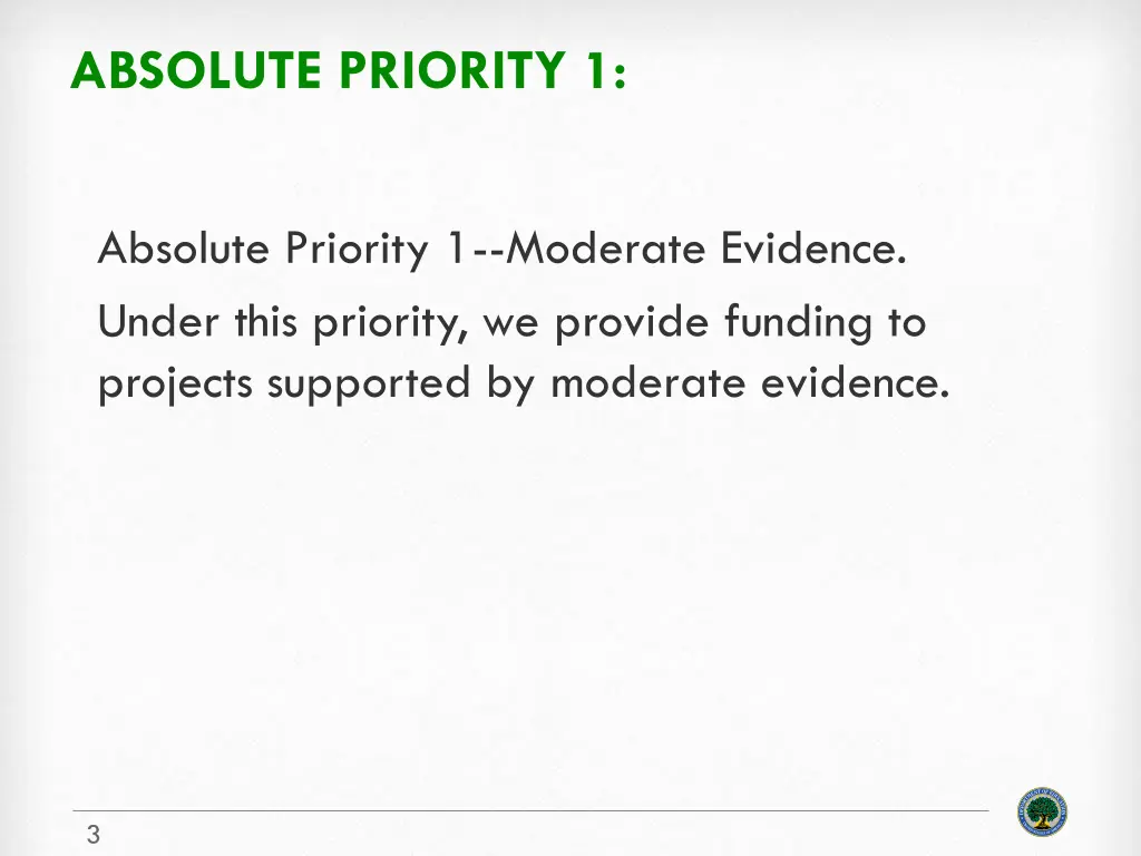 absolute priority 1