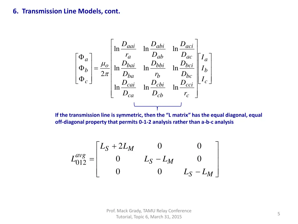 6 transmission line models cont 3