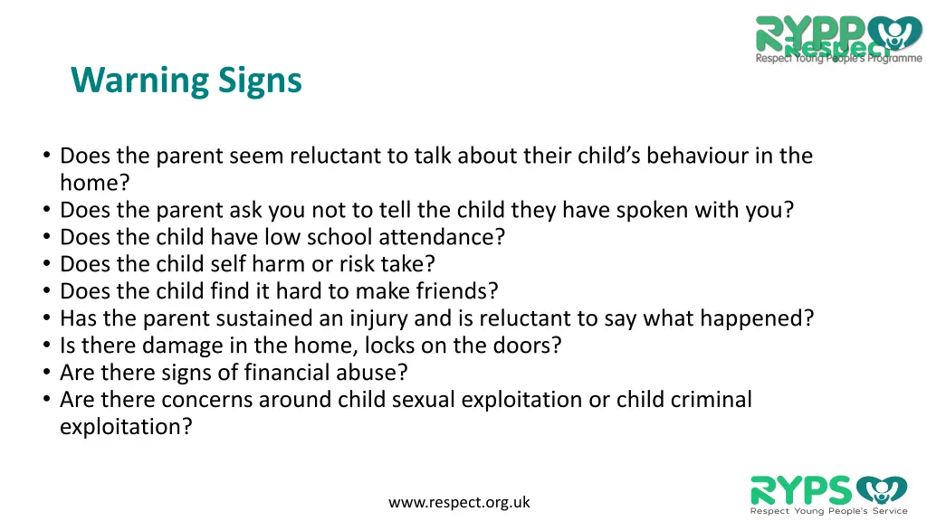 warning signs
