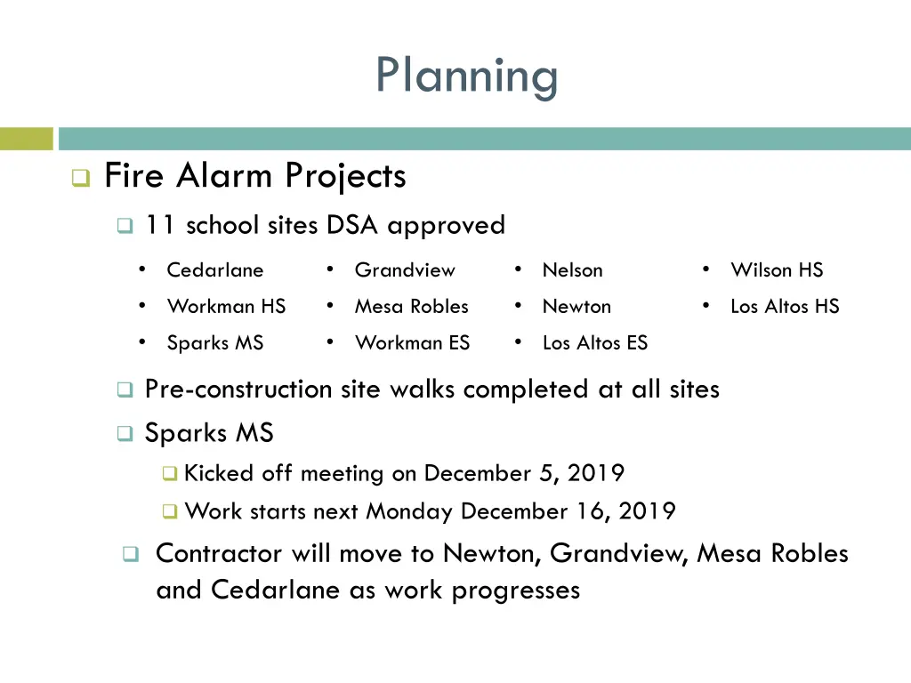 planning
