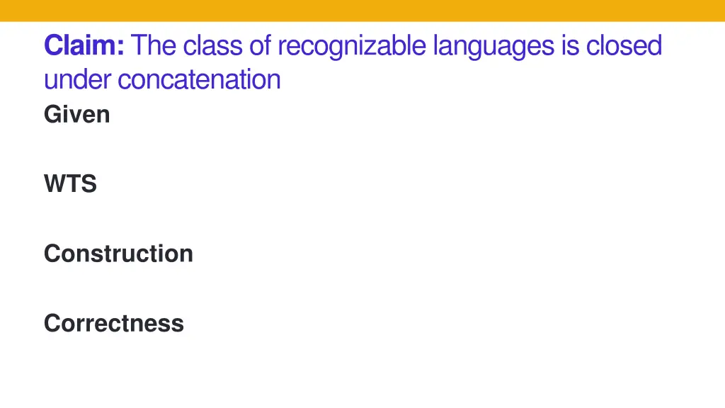 claim the class of recognizable languages