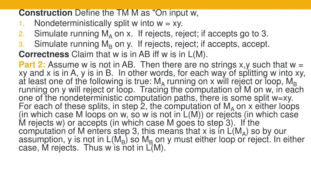 construction define the tm m as on input 1