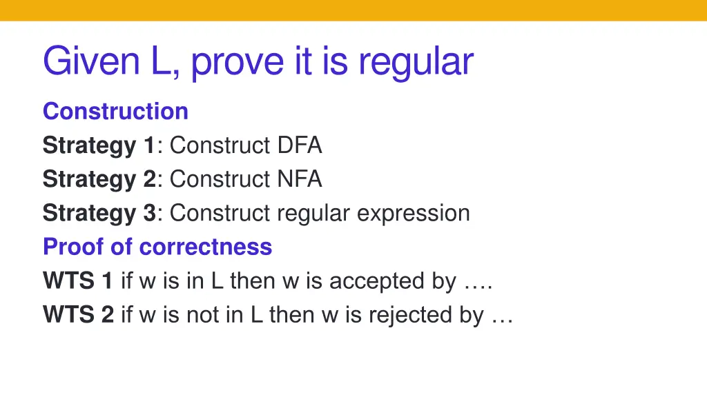 given l prove it is regular