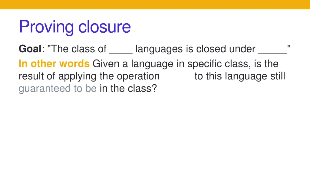 proving closure