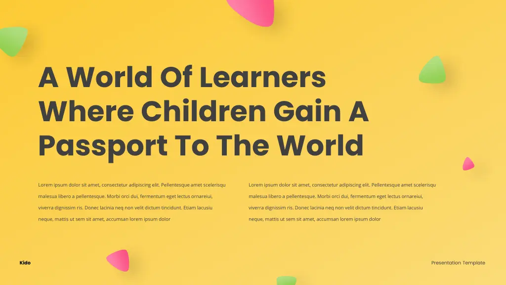 a world of learners where children gain