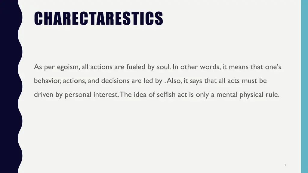 charectarestics