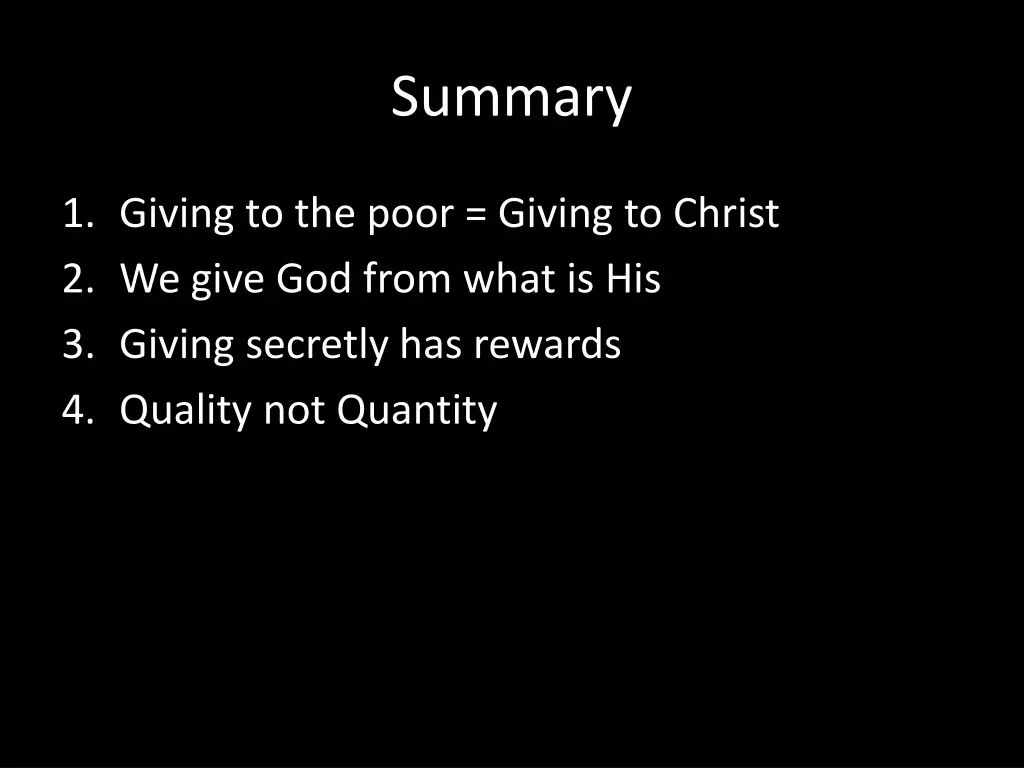 summary