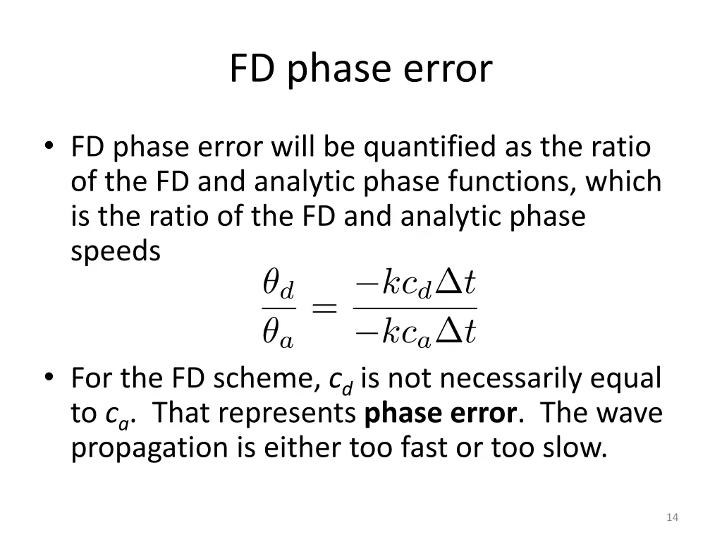 fd phase error