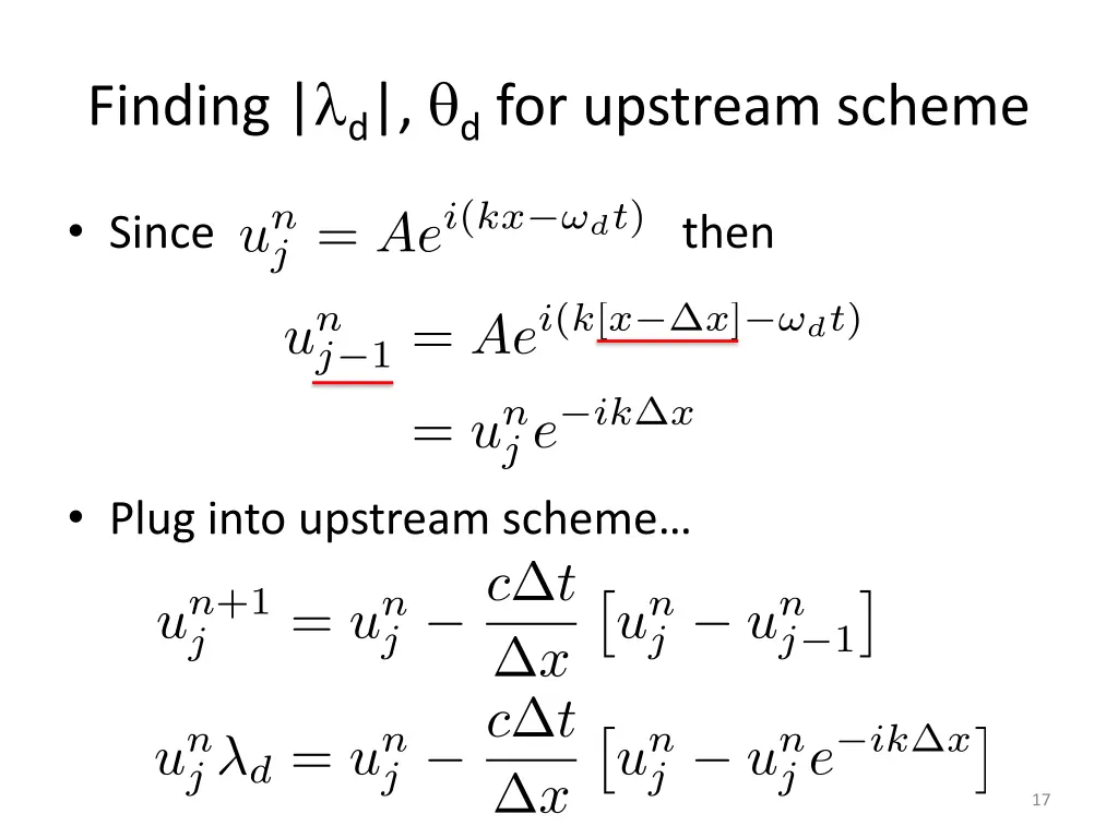 finding d d for upstream scheme 1