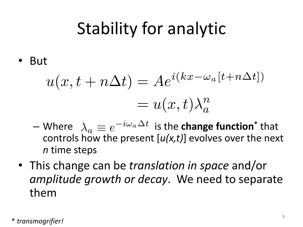stability for analytic
